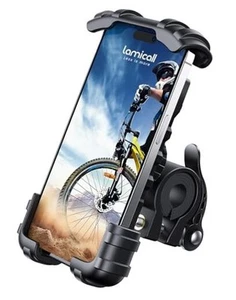 Bike Phone Holder, Motorcycle Mount - Motorcycle Phone Holder, Handlebar Black - Picture 1 of 7