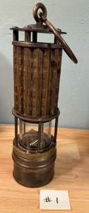 Vintage antike hängende Messing Wolf Sicherheitslampe Amerika NY USA Bergleute Bergbau Laterne - Bild 1 von 8