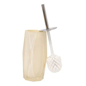 Faceted Toilet Brush, Durable Resin, Discreet Design, Stainless Steel Glitter - Picture 1 of 7