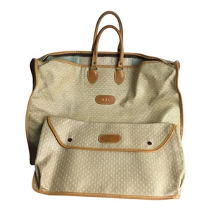 T.Anthony Vintage Large Tote Bag Tan Woven Coated Canvas MJC Matching Case  - Bild 1 von 8