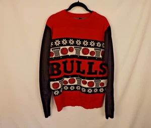NBA Chicago Bulls Hombre’s Feo Navidad Suéter Mediano Cuello Redondo Vacaciones Iluminado - Imagen 1 de 12