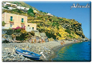MAGNETE CALAMITA FRIGO FRIDGE MAGNET SICILIA MARE SPIAGGIA ALICUDI EOLIE - Foto 1 di 1