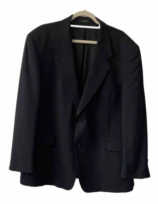 Andrew fezza ny man's Size 48-R super 100’s luxury Navy Blue Wool Fabric suit - Image 1 of 4