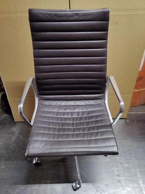 2005 Eames Herman Miller High Executive  Aluminum Group Desk Chair leather EA337 - Image 1 of 4