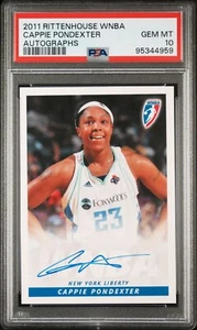 2011 RITTENHOUSE WNBA AUTOGRAPHS CAPPIE PONDEXTER PSA 10! - Picture 1 of 2