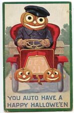 Antique Halloween Anthropomorphic JOL Driving Automobile