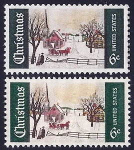 1384 - Color Shift Error / EFO "Christmas" Mint NH - Picture 1 of 1