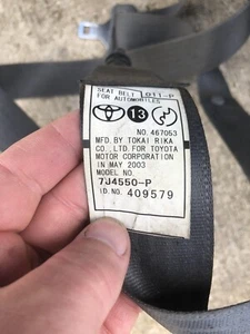Toyota Rav4 passenger left front seat belt 2000 - 2005 5 door belt 7j4550-p - Picture 1 of 4