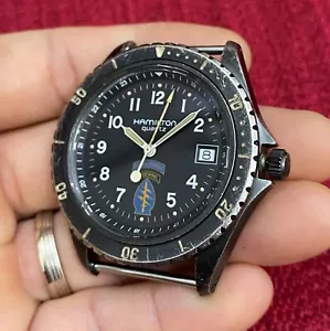 vintage Hamilton Skin Diver Quartz PVD Case Special Force Airborne Dial SBS Date - Picture 1 of 13