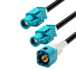 HSD LVDS USB FAKRA Z-Z convertitore schermo retrofit maschio a femmina 1 a 2 cavo 1M - Foto 1 di 3