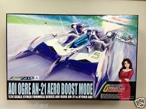 AOSHIMA CYBER FORMULA AOI OGRE AN-21 AERO BOOST MODE & KYOKO AOI 1/24 MODEL KIT - Picture 1 of 2