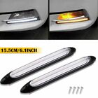 2PC 6" DRL LED Headlight Strip Light Daytime Sequential Running Turn Signal Lamp