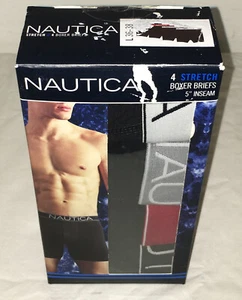 Mens Nautica Boxer Briefs Underwear Size L (36-38) 4 Pack New - Picture 1 of 4