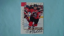 1997 98 Be A Player Pinnacle #17 Lyle Odelein Autograph New Jersey Devils
