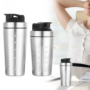 Protein Shaker Bottle Leak-Proof Metal Shaker Cup Stainless Steel Mixer - Picture 1 of 10