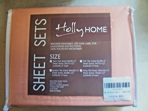 Holly Home 2 Stk. Bettwäsche Set, Aprikose, neu und originalverpackt - Bild 1 von 1