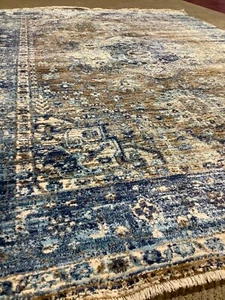 Blue Oriental Rug - Dynamic Rugs - Dakota - 5'5" x 7'7" - Polyester 6644-850 - Picture 1 of 9