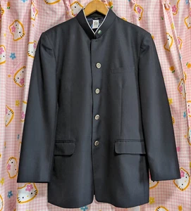 ^_^ Japanese SchoolBoy Uniform . Excellent . Navy. L~ XL. School Badge & Button - Picture 1 of 9