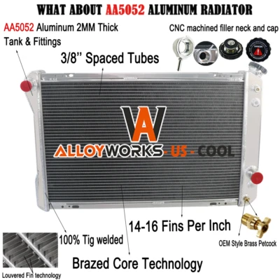 4 ROW Radiator Fits 1982-1992 1991 Chevrolet Camaro Z28 Pontiac Firebird 5.7L - Image 1 of 4