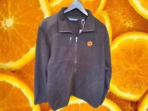 New Cutter and Buck Black Fleece Jacket with Orange Clemson Paw Size XL - Picture 1 of 8