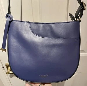 BOLSO BANDOLERA RADLEY-LONDRES -CUERO-MEDIANO - AZUL REAL/AZUL MARINO ¡NUEVO ESTADO! - Imagen 1 de 14