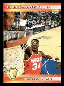 1992-93 Upper Deck #PC20 Hakeem Olajuwon 15000-Point Club - Imagen 1 de 2
