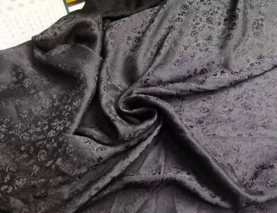 1yard X 1.14meter Natural Silk Crepe Material Retro Silk Viscose Fabric For Gown - Image 1 of 4