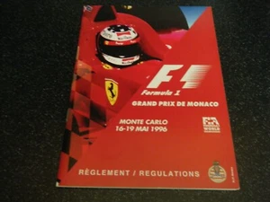 MONACO GRAND PRIX GP F1 1996 VERORDNUNGSBUCH MICHAEL SCHUMACHER COVER - Bild 1 von 5