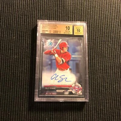 2017 BOWMAN COLE STOBBE *CHROME AUTO AUTOGRAPH BGS 10/10 PRISTINE*  1-9.5 - Image 1 of 2