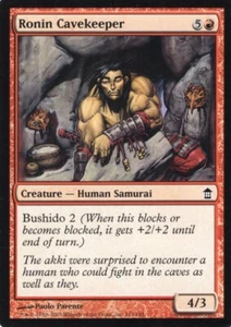 4X RONIN CAVEKEEPER SALVADORES ROJOS DE KAMIGAWA MTG MAGIA CASI NUEVO X4 (yourdeckbuilder) - Imagen 1 de 1