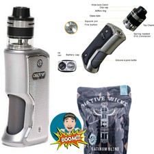 ASPIRE FEEDLINK REVVO KIT Silver + Cotone Native Wiks sigaretta elettronica GLS