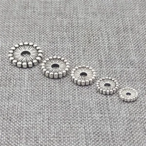 20 piezas de cuentas espaciadoras planas redondas de plata esterlina 925 para pulsera - Imagen 1 de 4