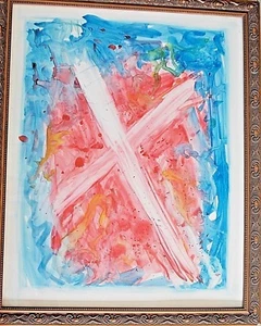FREEDOM" ORIGINAL WATERCOLOR PAINTING 19.5x15.5 BY DAVILA, SIGNED & FRAMED 22X18 - Picture 1 of 1