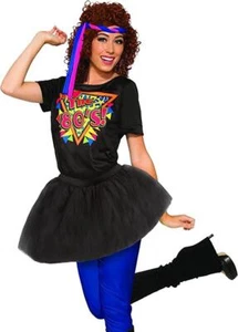 BLACK TUTU SKIRT 80S FANCY DRESS HALLOWEEN HEN PARTY LADIES 8-12 or 14-22 skirt - Picture 1 of 5