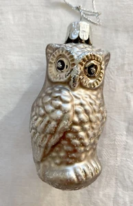Eule in Silber Weihnachtskugeln Christbaumschmuck Deko - Bild 1 von 3