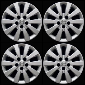 Hubcap Set Nissan Sentra 2013-2019, Leaf 2013-2018 Genuine OE 16-in Silver 53089 - Picture 1 of 6