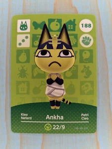 Ankha - 188 - Serie 2 - Carte Amiibo Nintendo Animal Crossing autentiche Europa - Foto 1 di 2