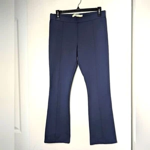 Tory Burch Sport Flare Pant Ponte Knit Navy Golf Pull On Crop Trouser Sz M - Picture 1 of 9
