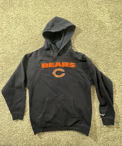 Vintage Chicago Bears Pullover Hoodie Youth Size M Blue NFL - Picture 1 of 10