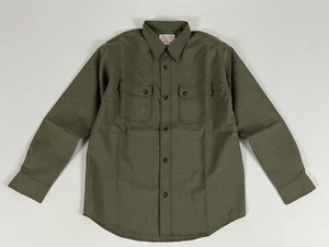 FILSON WORSTED WOOL GUIDE SHIRT FOREST GREEN HEATHER M NWT - Picture 1 of 13
