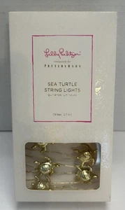 NEW Lilly Pulitzer For Pottery Barn Gold Sea Turtle String Lights 9 FT - Picture 1 of 5