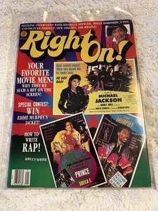 Vintage Right On Magazin Januar 1988 mit MJ Eddie Murphy & Prince - Bild 1 von 12