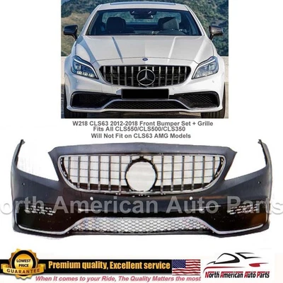 CLS63 Front Bumper + GT Grille 2012 -2018 CLS550 Front Full Set CLS550 C:LS500 Foto 1 de 4