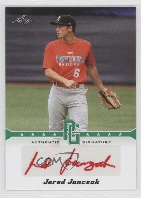 2013 Leaf Perfect Game Showcase Auto Green /10 Jared Janczak #A-JJ2 Auto - Image 1 of 2