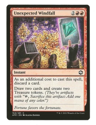 Unexpected Windfall MTG Instant Cards Adventures in the Forgotten Realms NM - Image 1 of 4