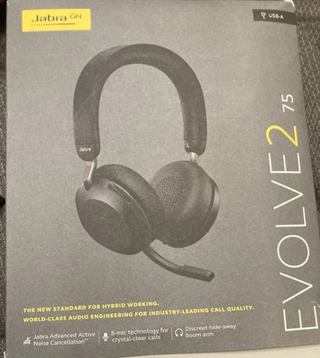 Jabra Evolve 2 75 Bluetooth Wireless Headset - Image 1 of 4