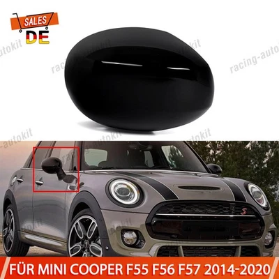 Calotta specchietto retrovisore esterno per Mini Cooper F55 F56 F57 2014-2020 lucido destro - Immagine 1 di 4