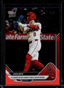 2025 Topps Now #549 Zach Neto Red Foil #d /5 - Picture 1 of 2