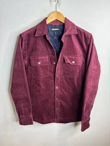 Bonobos Cordjacke Herren XS weinrot gesteppt gefüttert Druckknopfleiste Shacket Taschen - Bild 1 von 7