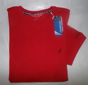 NWT MENS NAUTICA S/S PERFORMANCE T-SHIRT~ROSE~SZ LRG - Picture 1 of 2